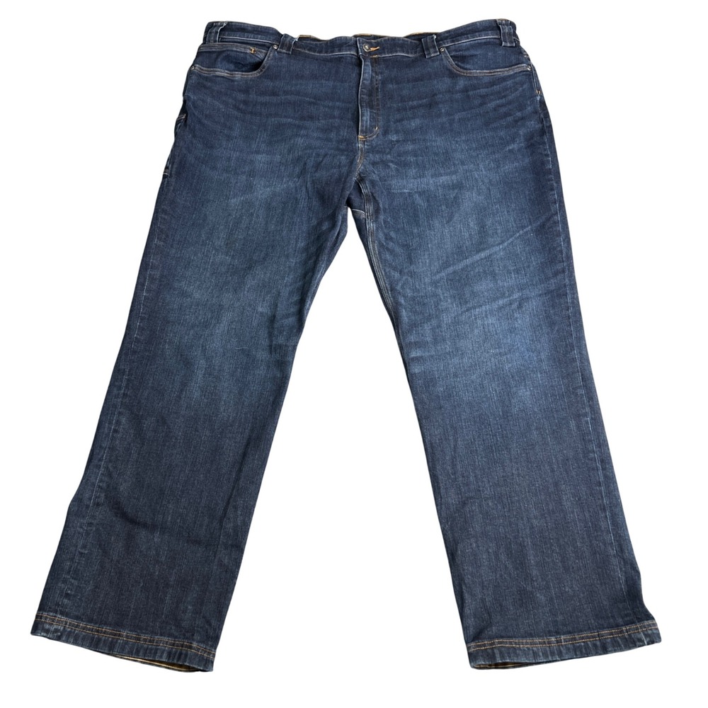 Duluth Trading Co Ballroom Jeans Mens 46x29 Dark Wash Indigo Workwear Denim